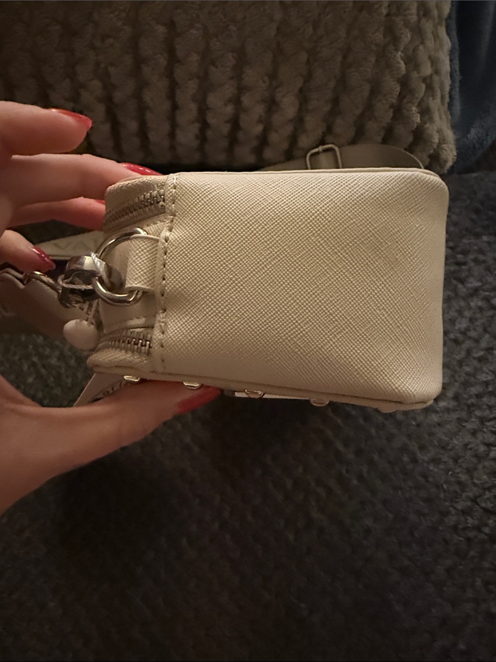Valentino Orlandi Light Grey  Studded Camera Bag - Picture 5 of 9